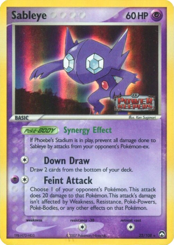 Sableye (22 108) (Stamped) [EX: Power Keepers] Cheap