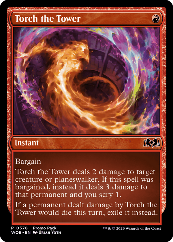 Torch the Tower (Promo Pack) [Wilds of Eldraine Promos] For Discount