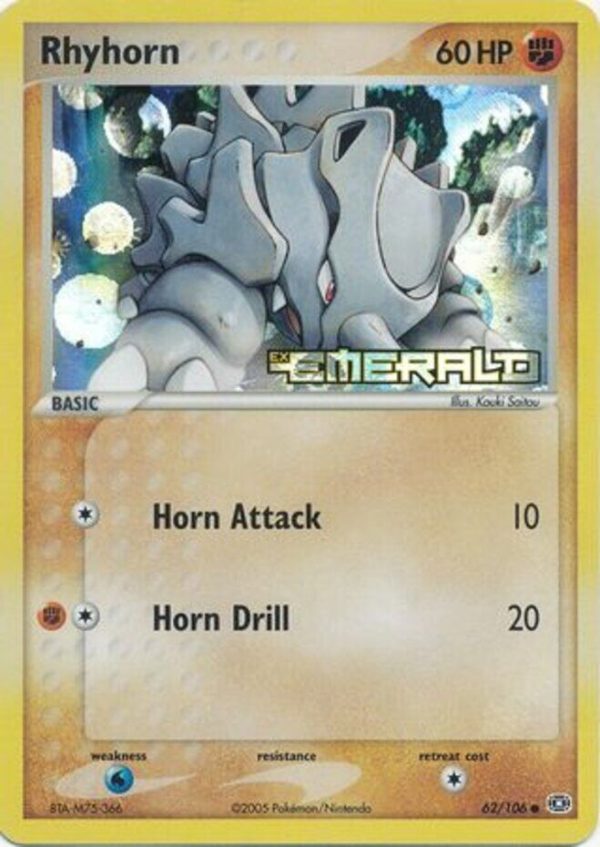 Rhyhorn (62 106) (Stamped) [EX: Emerald] on Sale