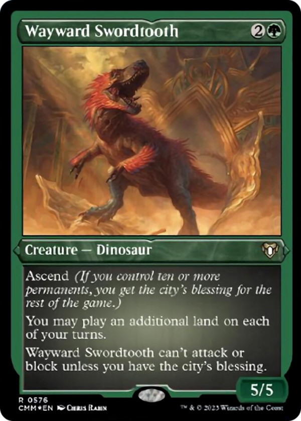 Wayward Swordtooth (Foil Etched) [Commander Masters] Online Hot Sale