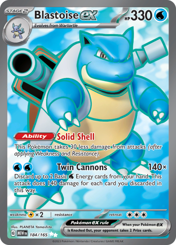 Blastoise ex (184 165) [Scarlet & Violet: 151] For Sale