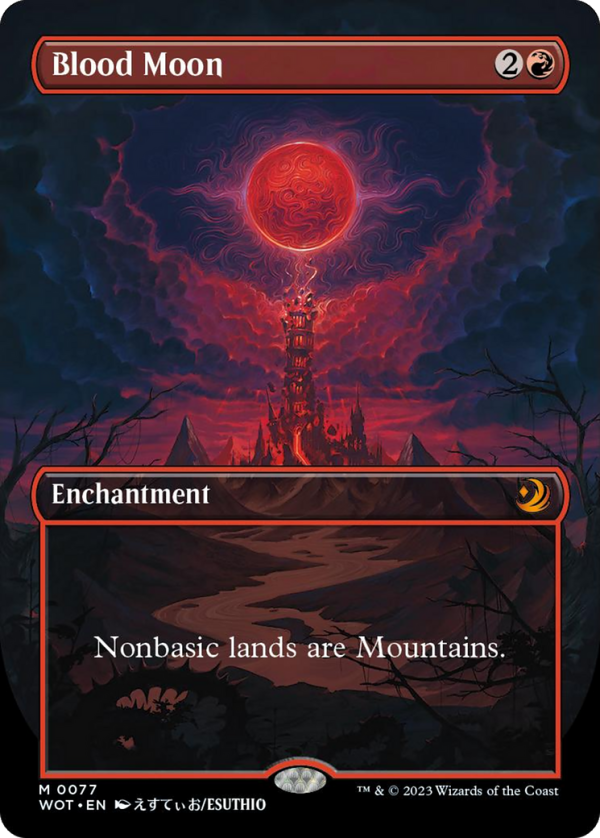 Blood Moon (Anime Borderless) [Wilds of Eldraine: Enchanting Tales] For Sale