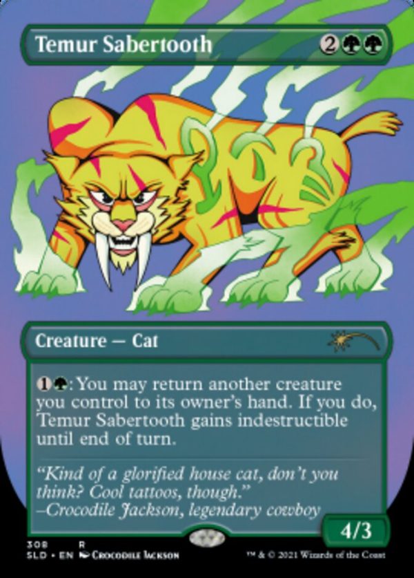 Temur Sabertooth (Borderless) [Secret Lair Drop Series] Cheap