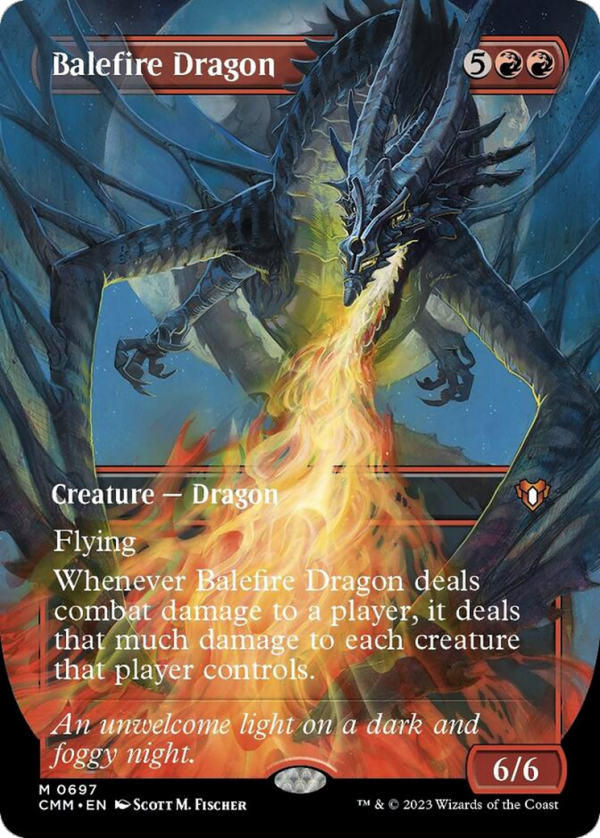 Balefire Dragon (Borderless Alternate Art) [Commander Masters] For Discount