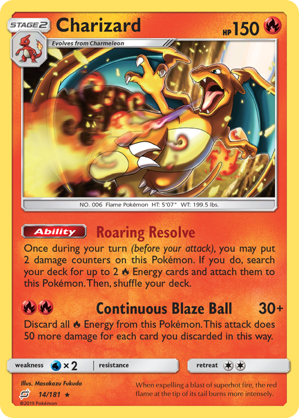 Charizard (14 181) (Cosmos Holo) [Sun & Moon: Team Up] Online