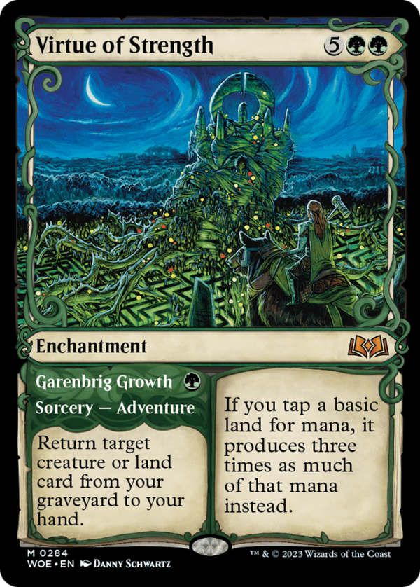 Virtue of Strength    Garenbrig Growth (Showcase) [Wilds of Eldraine] Online now