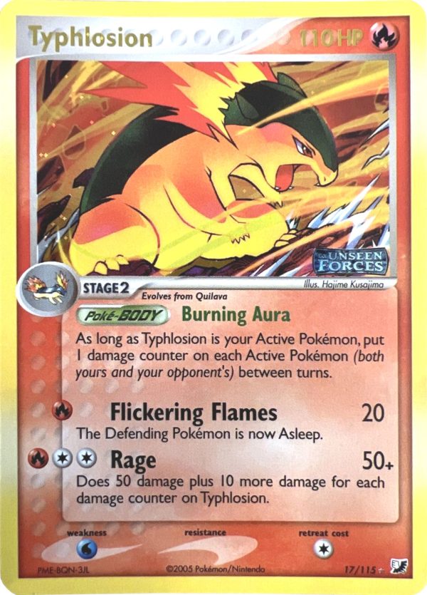 Typhlosion (17 115) (Stamped) [EX: Unseen Forces] For Sale