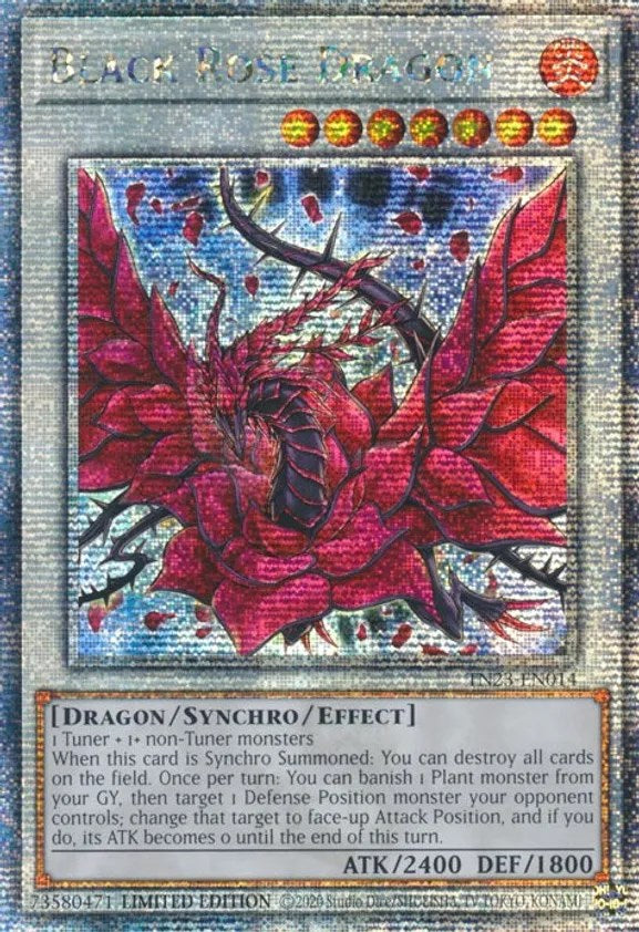 Black Rose Dragon [TN23-EN014] Quarter Century Secret Rare For Discount