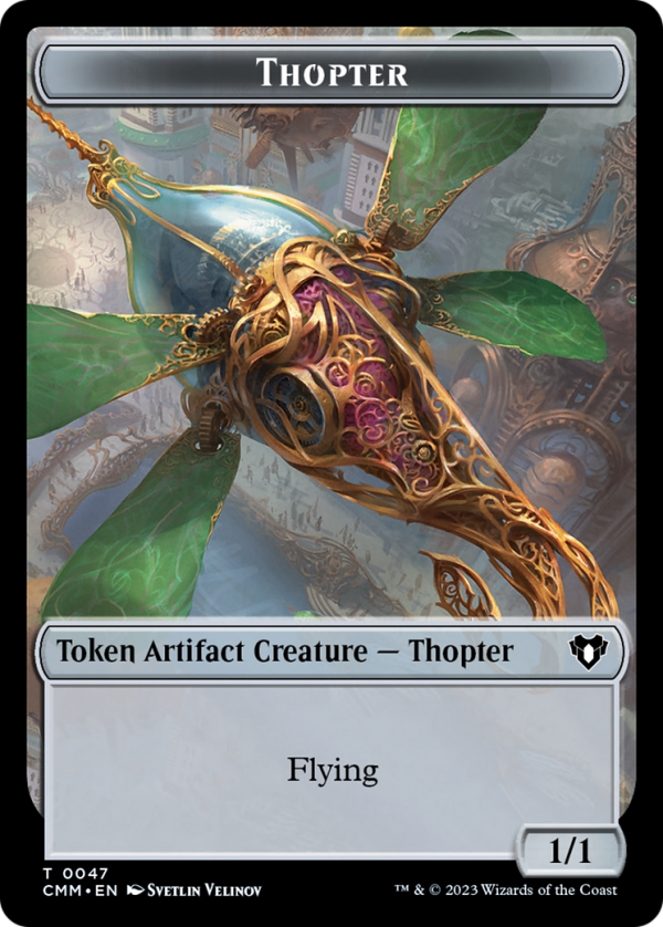 Thopter    Construct (0074) Double-Sided Token [Commander Masters Tokens] Online Hot Sale