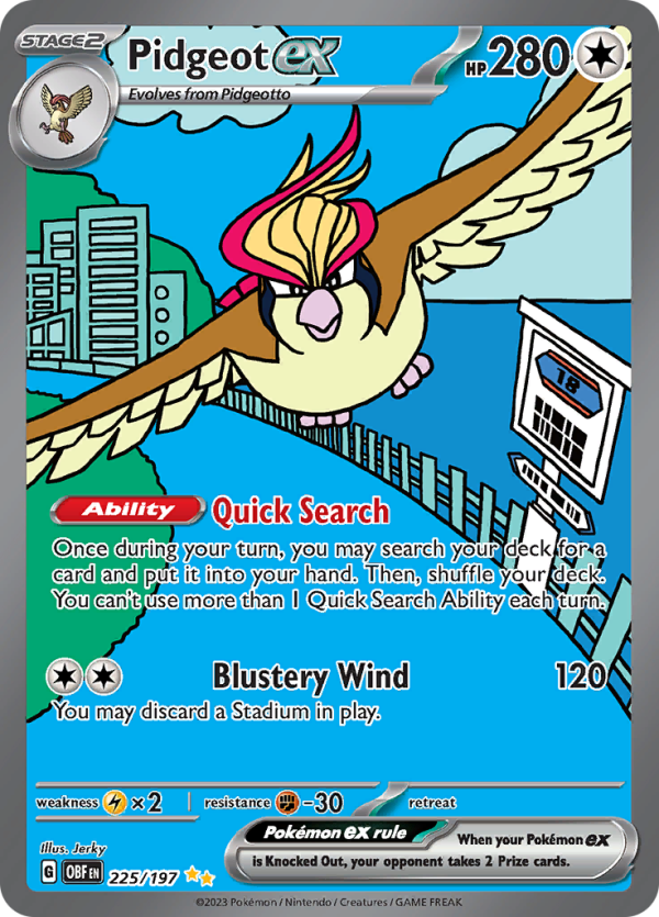 Pidgeot ex (225 197) [Scarlet & Violet: Obsidian Flames] Supply