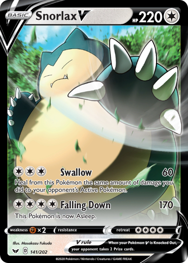 Snorlax V (141 202) (Oversized) [Sword & Shield: Base Set] Hot on Sale