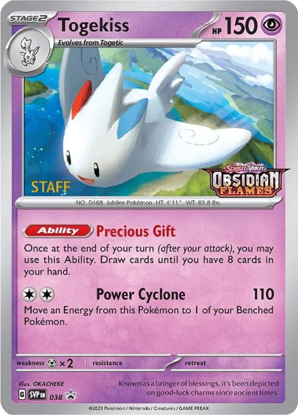 Togekiss (038) (Stamped) (Staff) [Scarlet & Violet: Black Star Promos] Online Sale