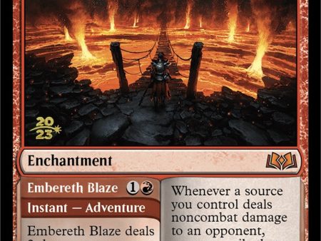 Virtue of Courage    Embereth Blaze [Wilds of Eldraine Prerelease Promos] Hot on Sale