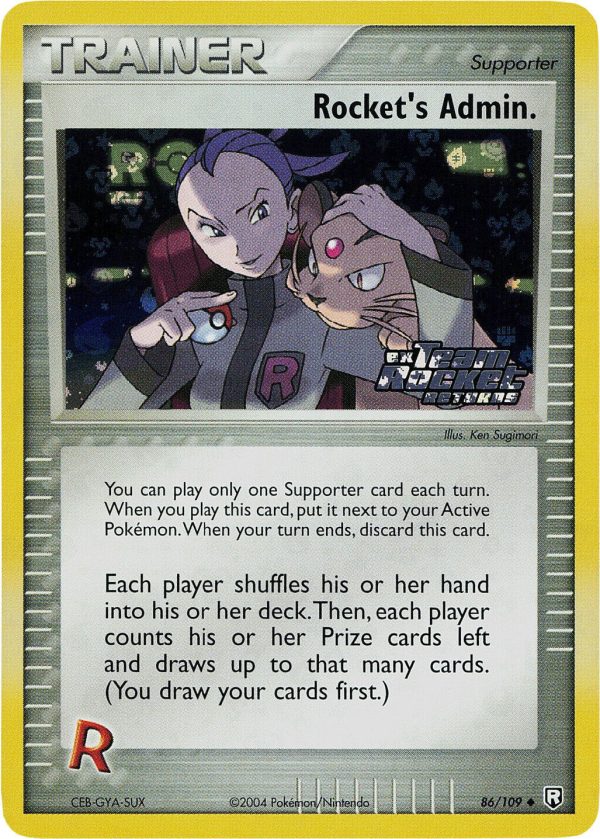 Rocket s Admin. (86 109) (Stamped) [EX: Team Rocket Returns] For Cheap