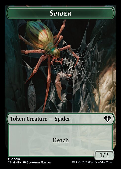 Treasure    Spider Double-Sided Token [Commander Masters Tokens] Online