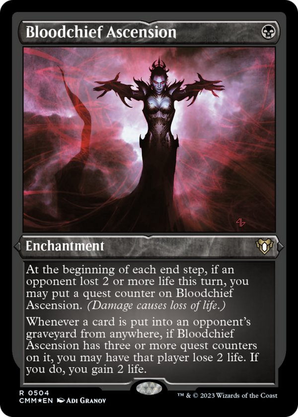 Bloodchief Ascension (Foil Etched) [Commander Masters] Supply