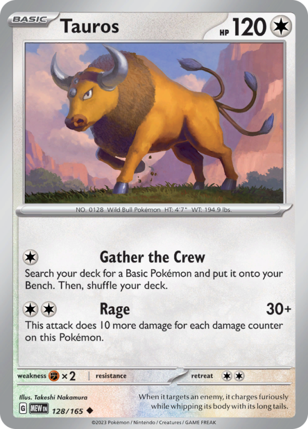 Tauros (128 165) [Scarlet & Violet: 151] on Sale