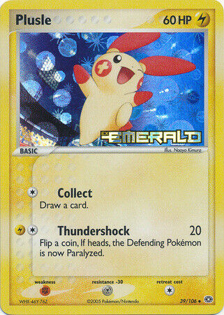 Plusle (39 106) (Stamped) [EX: Emerald] Discount