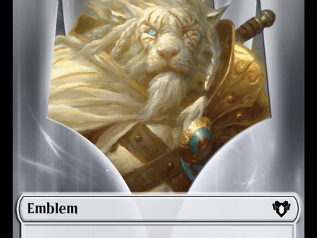 Ajani Steadfast Emblem    Wizard Double-Sided Token [Commander Masters Tokens] Supply