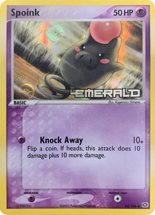 Spoink (65 106) (Stamped) [EX: Emerald] Online Hot Sale