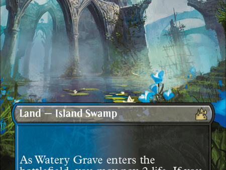 Watery Grave (Borderless) [Ravnica Remastered] Cheap