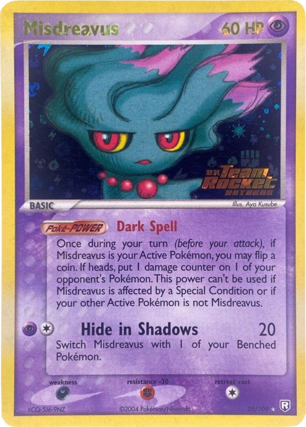 Misdreavus (25 109) (Stamped) [EX: Team Rocket Returns] Discount