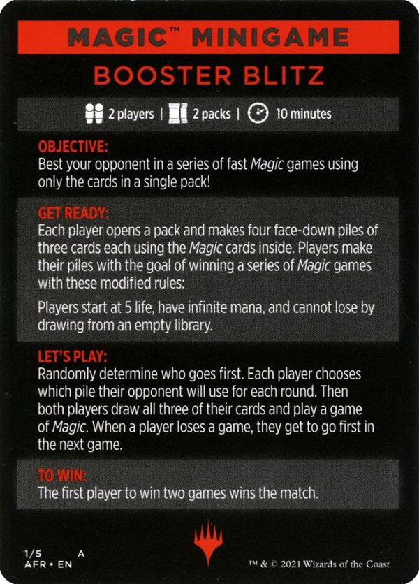 Booster Blitz (Magic Minigame) [Innistrad: Midnight Hunt Minigame] For Sale