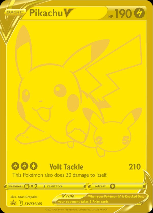 Pikachu V (SWSH145) (Celebrations) [Sword & Shield: Black Star Promos] Online now